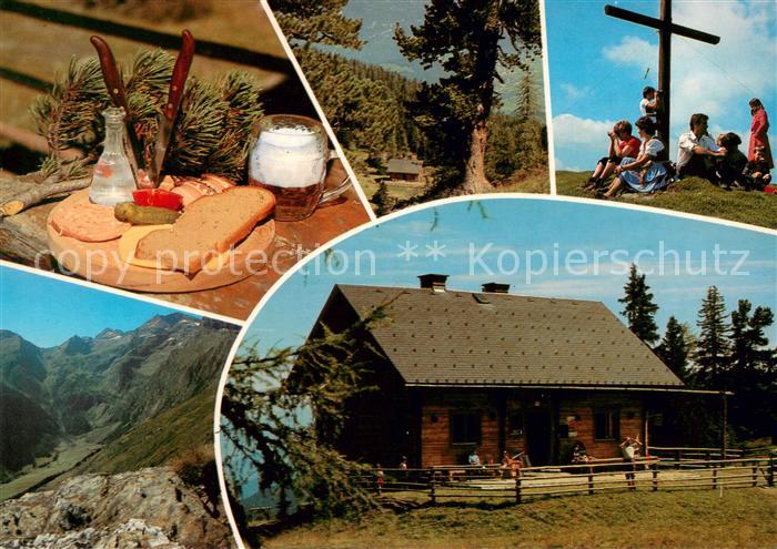 Pruggern Galsterbergalm Brotzeit Gipfelkreuz