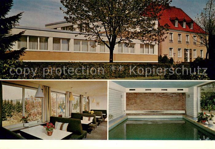 Iburg Bad Kneipp Sanatorium Dr Bremer Gastraum Hallenbad