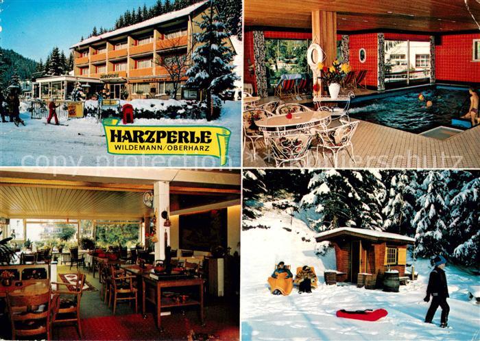 Wildemann Hotel Pension Harzperle Hallenbad Gastraum Skipiste