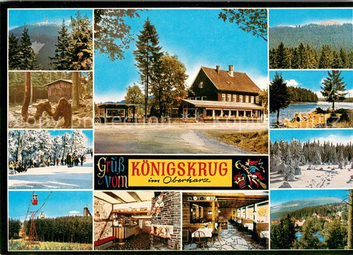 Braunlage Gasthaus Koenigskrug Bar Gaststube Panorama Teilansichten