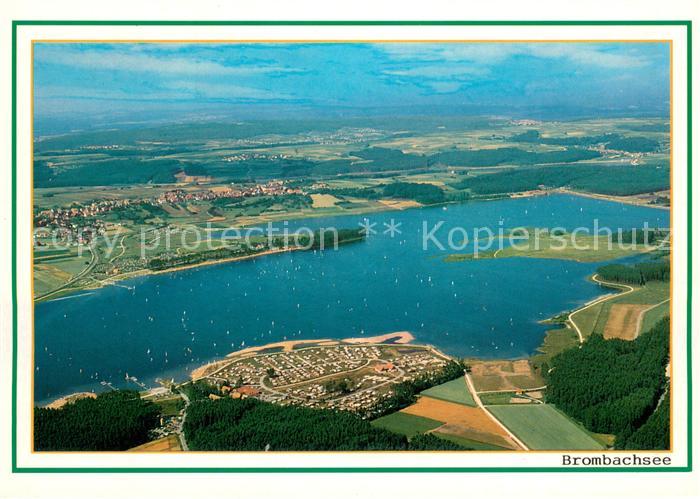 Absberg Kleiner Brombachsee mit Campingplatz Langlau Fliegeraufnahme