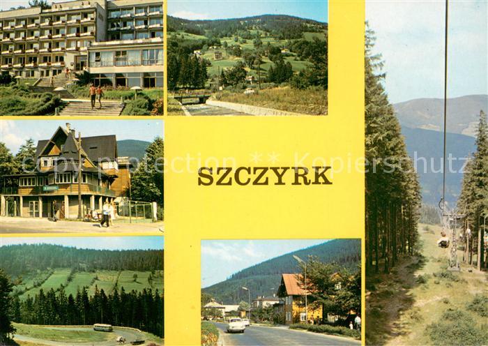 Szczyrk Hotel Restaurant Sessellift Landschaftspanorama