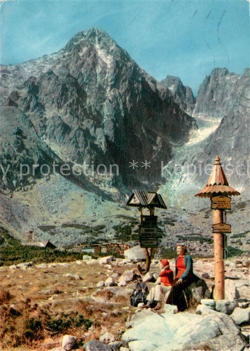 Vysoke Tatry Lomnitzerspitze ueber dem Felsental Hohe Tatra