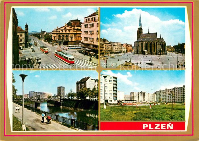 Plzen Pilsen Trida 1. maje Namesti republiky Nabrezi Radbuzy Sidliste Bory