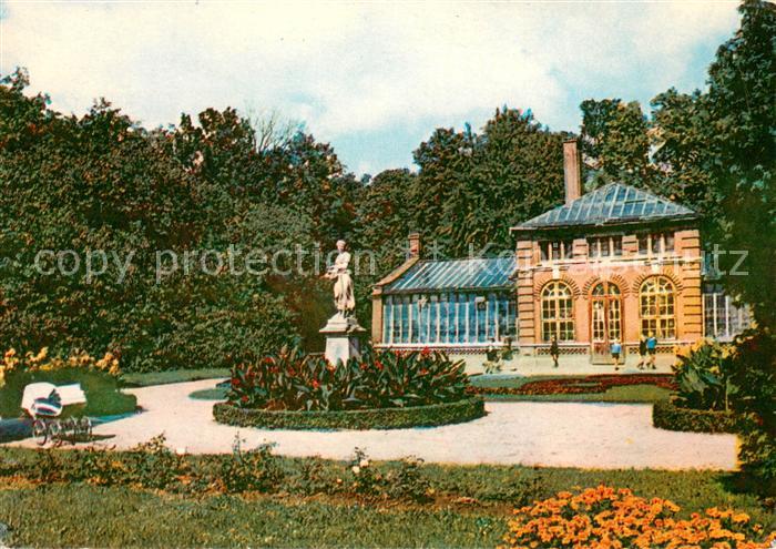 Kalisz Palmiarnia w parku Palmenhaus im Park Denkmal Statue