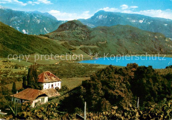 Kalterer See Suedtirol Landschaftspanorama