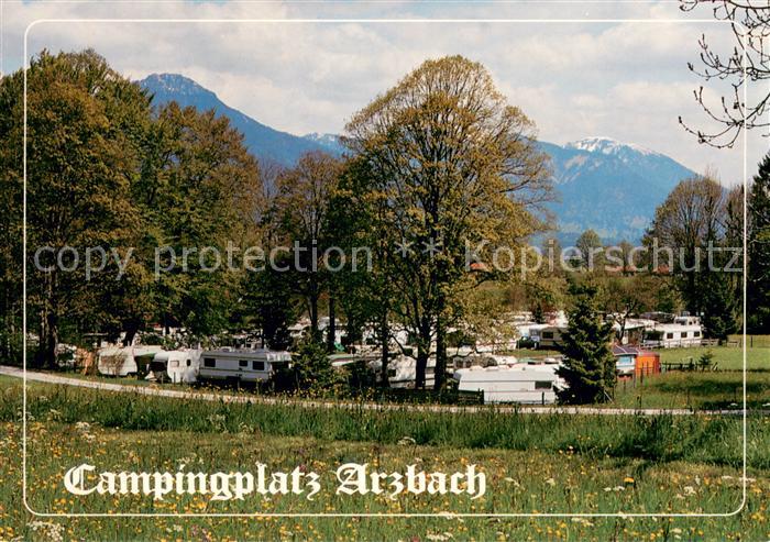 Arzbach Bad Toelz Campingplatz mit Gasthof Arzbacher Hof Alpenblick