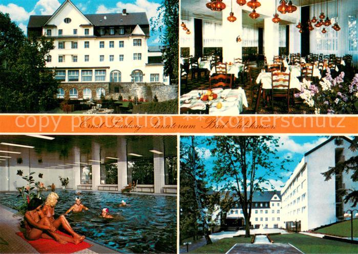 Bad Salzhausen Ernst Ludwig Sanatorium Restaurant Hallenbad
