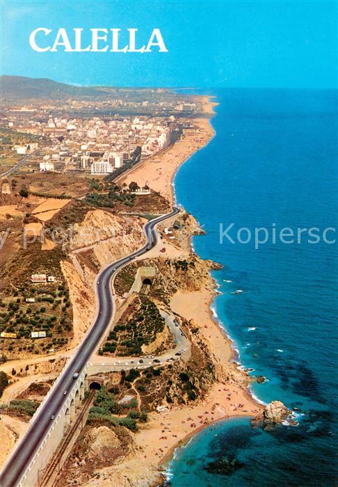 Calella Kuestenstrasse Fliegeraufnahme