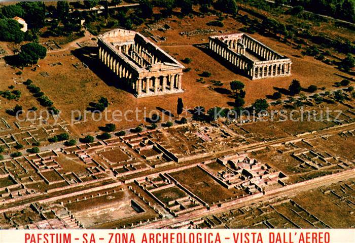 Paestum Pestum Zona Archeologica vista dall'aere