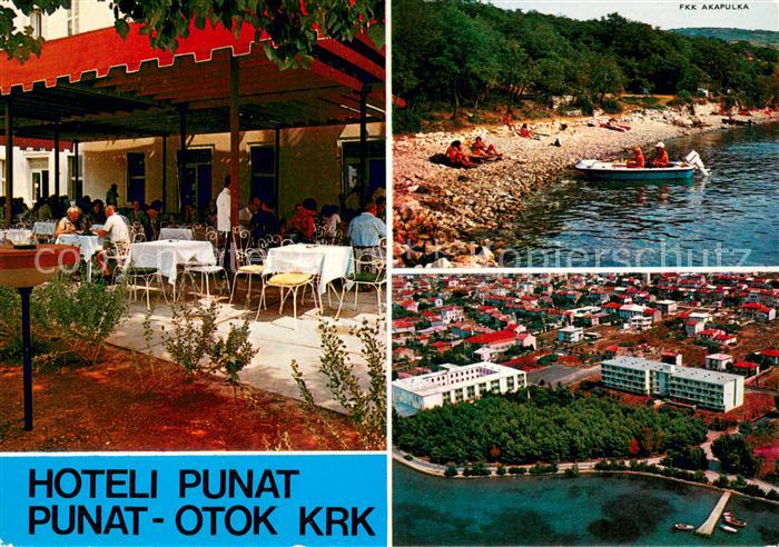 Punat Krk Hotel Restaurant Terrasse Strand Fliegeraufnahme