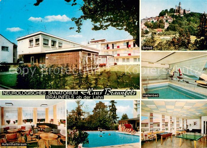 Braunfels Neurologisches Sanatorium Haus Braunfels Hallenbad Swimming Pool Tisch
