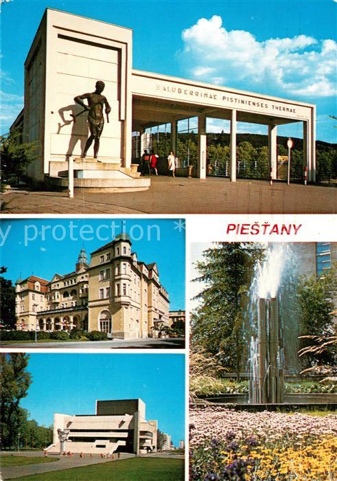 Piestany Portal Kolonadoveho mostu Liecebny dom Slovan Dom umenia Fontana