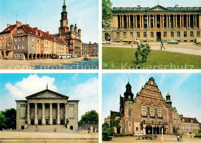Poznan Posen Fragment Starego Rynku Opera im Stanislawa Moniuszki Biblioteka Rac