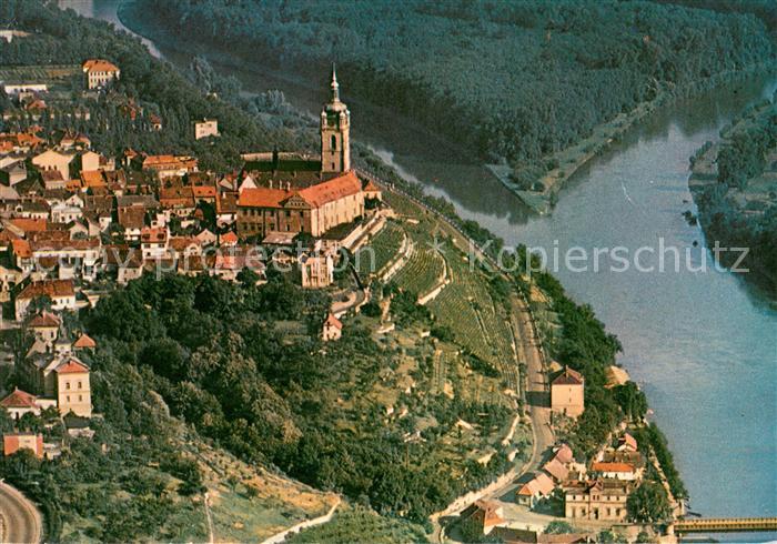 Melnik Tschechien Zusammenfluss von Elbe und Moldau Fliegeraufnahme