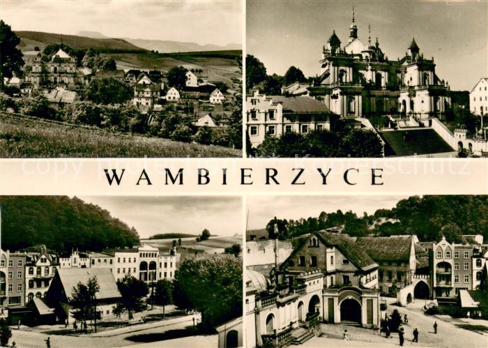 Wambierzyce Albendorf Widok ogolny Barokowa barzylika Fragment miasta