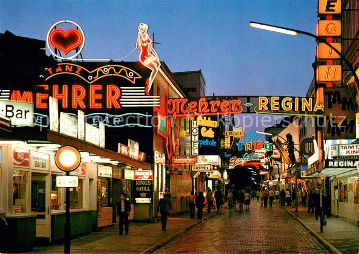 St Pauli Grosse Freiheit bei Nacht
