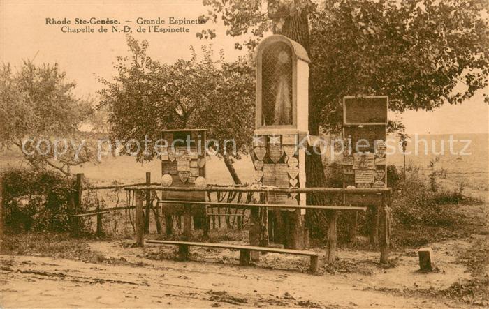 Rhode St Genese Grande Espinette Chapelle de ND de l'Espinette