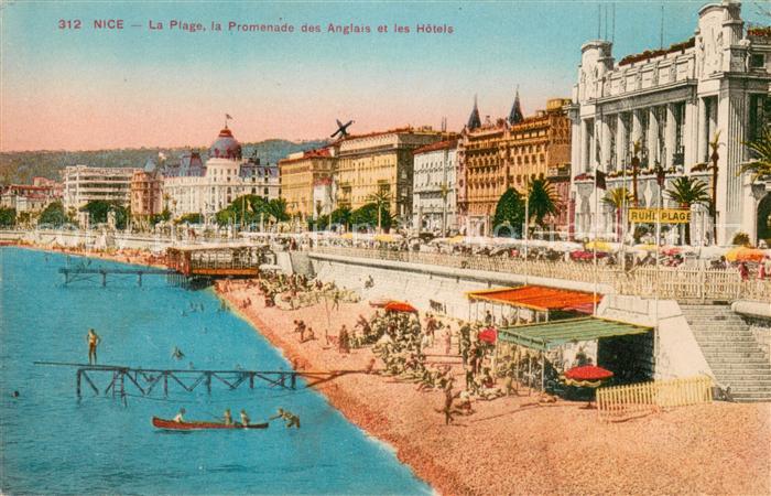 Nice Alpes Maritimes La Plage la Promenade des Anglais et le
