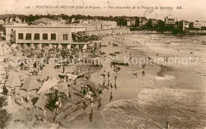 Pontaillac Vue d’ensemble de la Plage Le Sporting