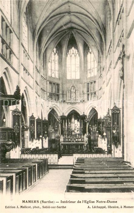 Mamers Sarthe Interieur de l’Eglise Notre Dame