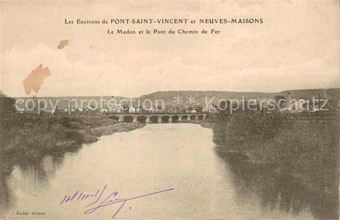 Pont-Saint-Vincent et Neuves Maisons Le Madon et le Pont du Chemin de Fer