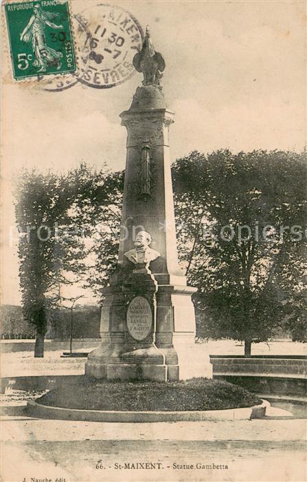 Saint-Maixent-de-Beugne Statue Gambetta