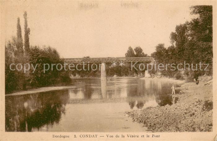 Condat Cantal Vue de la Vezere et le Pont