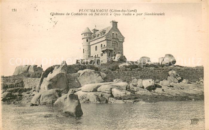 Ploumanach Chateau de Costaeres ou fut ecrit Quo Vadis par Sienkiewick