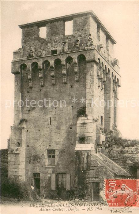 Druyes-les-Belles-Fontaines Ancien Chateau Donjon