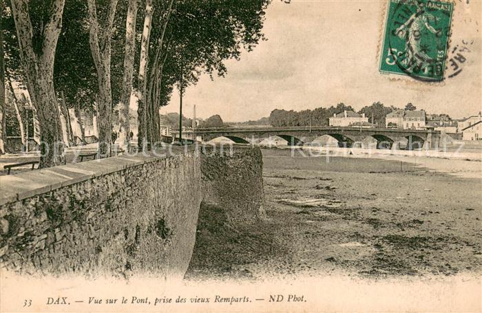 Dax Landes Vue sur le Pont prise des vieux Remparts