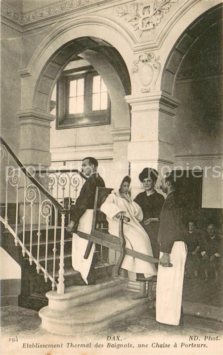 Dax Landes Etablissement Thermal des Baignots une Chaise a Porteurs