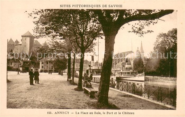 Annecy Haute-Savoie La Place au Bois le Port et le Chateau
