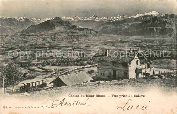 Mont Blanc Vue prise du Saleve