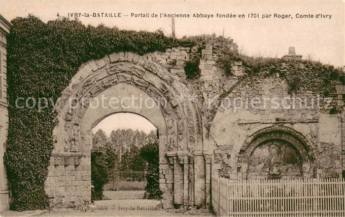 Ivry-la-Bataille Portail de l’Ancienne Abbaye fondee en 1701 par Roger Comte d I