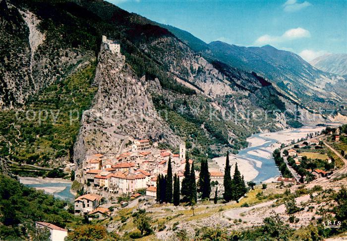 Entrevaux Vue generale et le Var