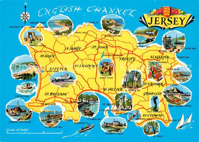 Jersey UK Inselkarte