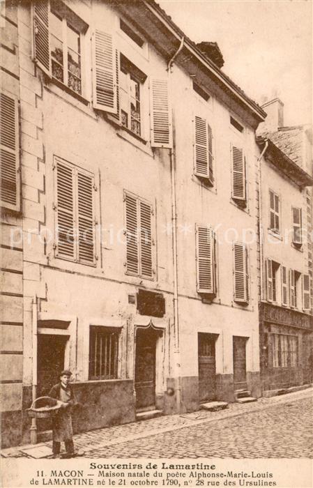Macon 71 Maison natale du poète Alphonse Marie L