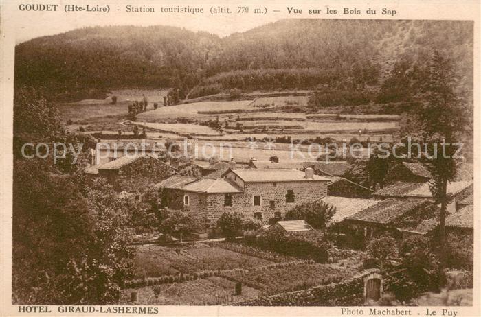 Goudet Vue sur les Bois du Sap Hôtel Giraud Lashermes