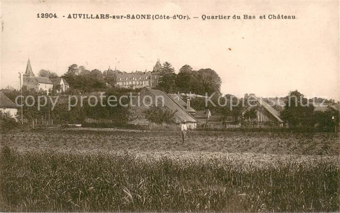 Auvillars-sur-Saone Quartier du Bas et le Chateau