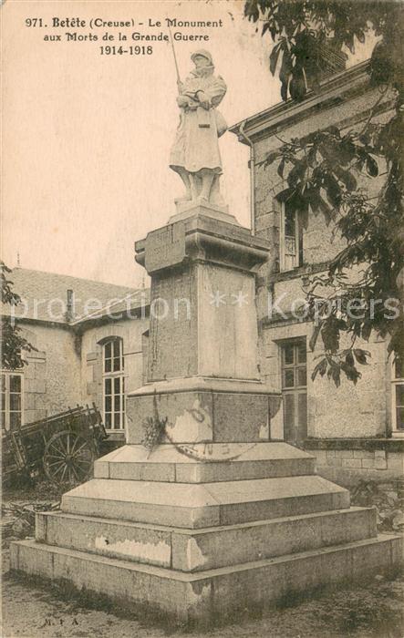 Betete Monument aux Morts de la Grande Guerre