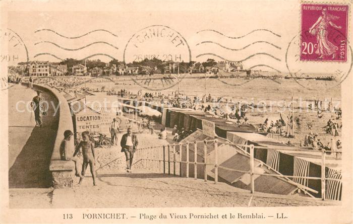 Pornichet Plage du vieux Pornichet et le remblai