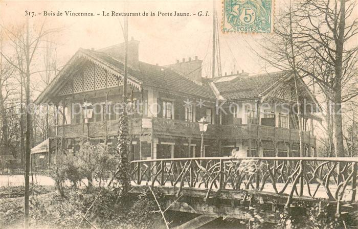 Bois de Vincennes Restaurant de la Porte Jaune