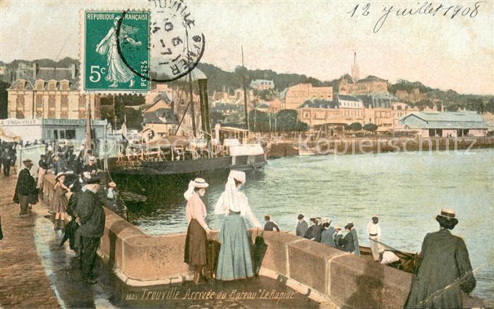 Trouville-sur-Mer Arrivée du Bateau Le Rapide