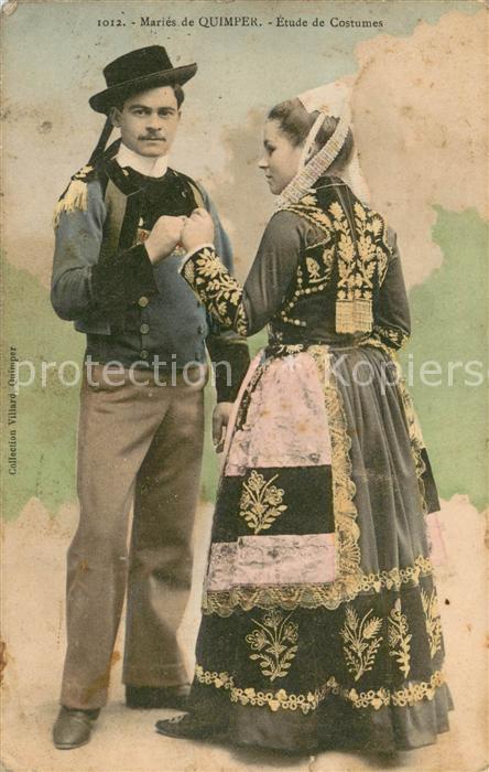 Quimper Mariés Etude de Costumes Hochzeitstrach