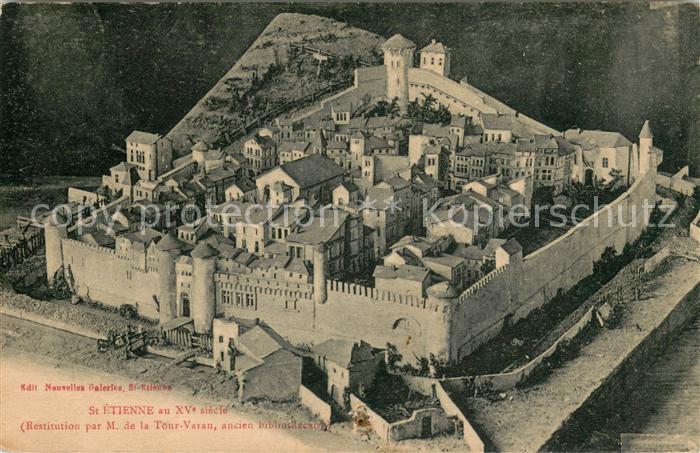 Saint-Etienne 42 Loire auXVe siècle Restitution par M. de la T