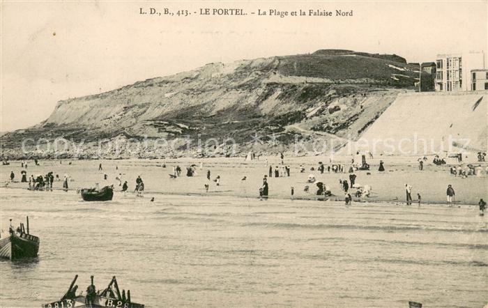 Le Portel La plage et la failaise nord