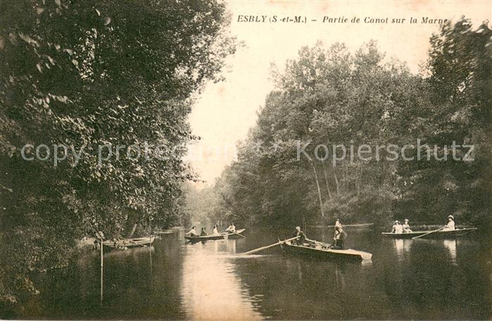 Esbly Partie de Canot sur la Marne