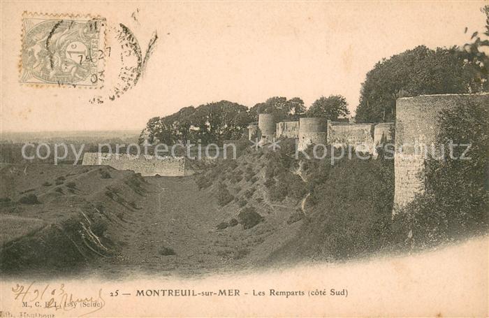 Montreuil sur Mer Les remparts côté sud