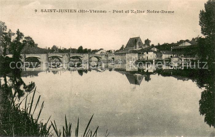 Saint-Junien Pont sur la Vienne Eglise Notre Dame